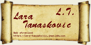 Lara Tanasković vizit kartica